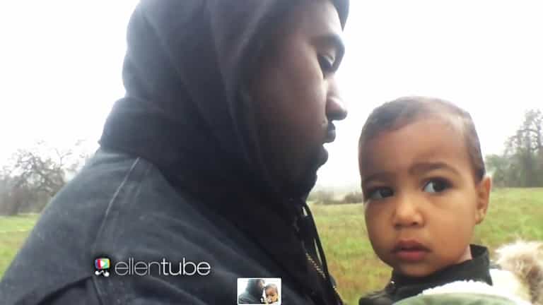 WATCH: Kanye West premieres new music video on Ellen… and daughter North has a starring role! WATCH: Kanye West premieres new music video on Ellen… and daughter North has a starring role!