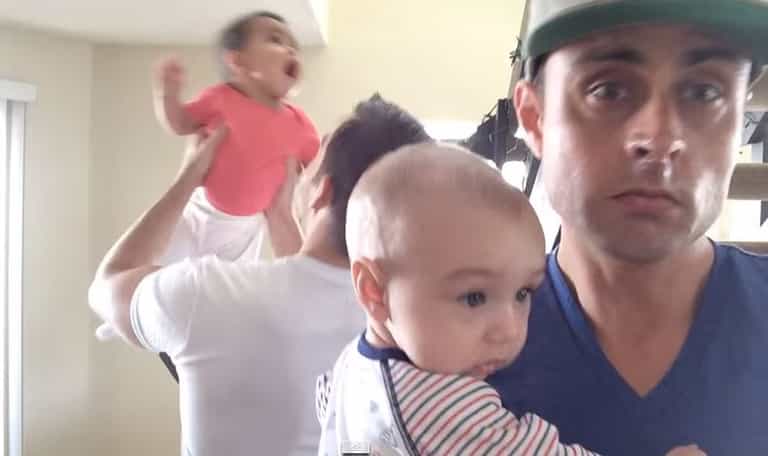 WATCH: These Dads having a dance-off with their cute babies