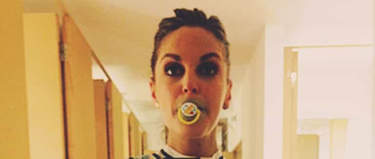 Funny mummy: Amy Huberman proves she’s no dummy in spring’s hottest trend