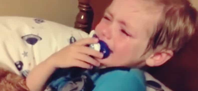 WATCH: Little boy is inconsolable… because Hillary Clinton is running for President