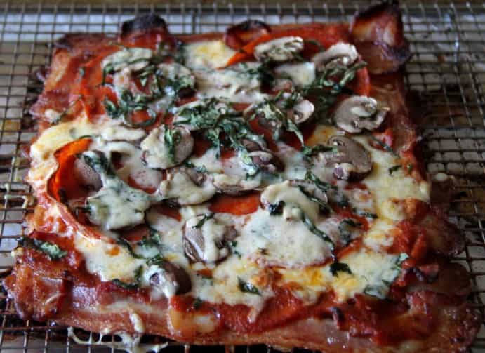The Atkins-friendly bacon crust pizza – no joke