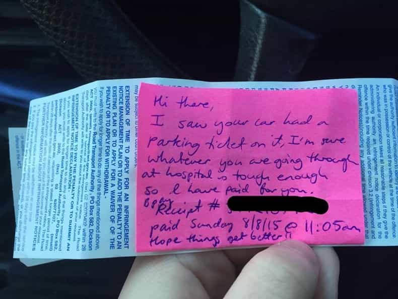 New mum receives random act of kindness. Faith in humanity restored