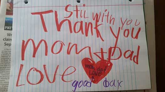 Dying boy left note for his parents Dying boy left note for his parents