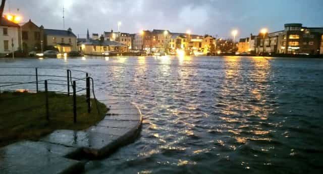 Shocking footage shows serious flooding as Storm Eleanor hits Ireland