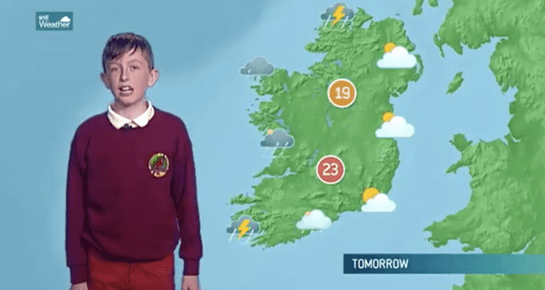A Kerry boy presented RTE weather yesterday and he was brilliant