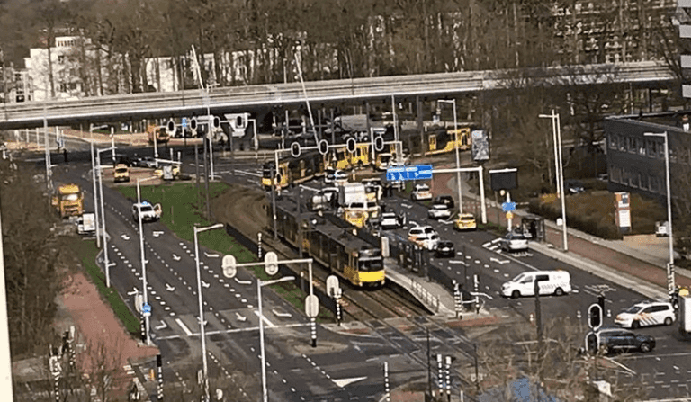 Several people injured after ‘man opens fire on tram’ in Dutch city of Utrecht