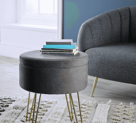 This €29 velvet storage stool is about to come into an Aldi store near you