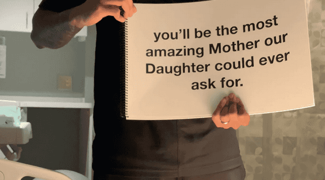 This new dad had the most beautiful way to support his wife through labour
