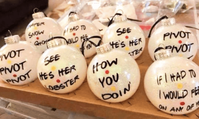 Tree up yet? Now you can throw some Friends themed baubles on it