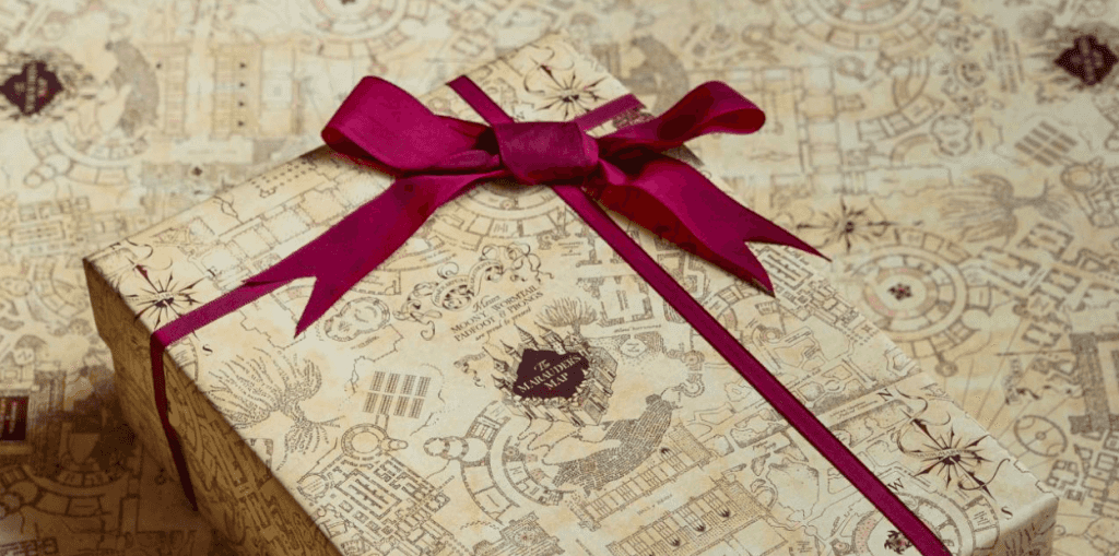 You can now purchase Harry Potter gift wrap to cover your presents in the Marauder’s Map