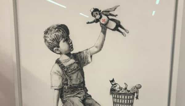 Banksy donates artwork honouring healthcare workers to hospital Banksy donates artwork honouring healthcare workers to hospital