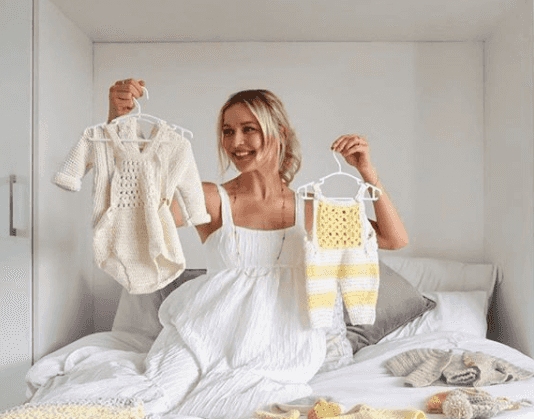 Pregnant in lockdown: Teodora Sutra on how crocheting has kept her sane