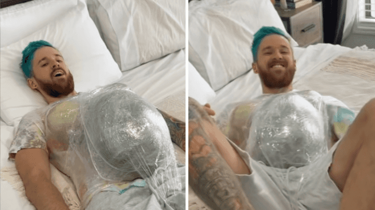 WATCH: Man ‘simulates’ being pregnant, can’t get out of bed WATCH: Man ‘simulates’ being pregnant, can’t get out of bed