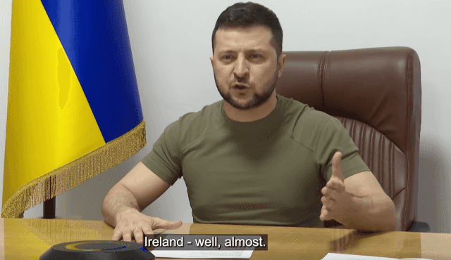Zelensky appears to criticise Ireland for response to Ukraine crisis