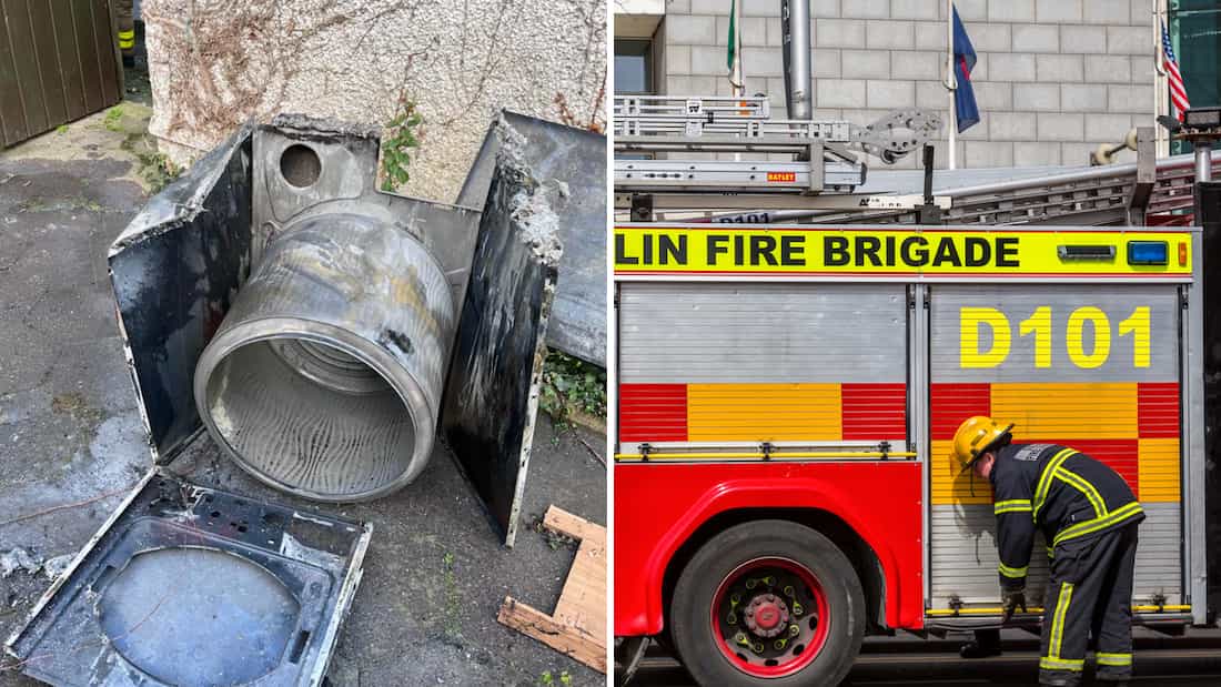 Dublin Fire Brigade issues public warning after washing machine goes up in flames