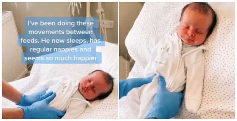 Osteopath shares mesmerising trick that calms colicky baby in an instant Osteopath shares mesmerising trick that calms colicky baby in an instant