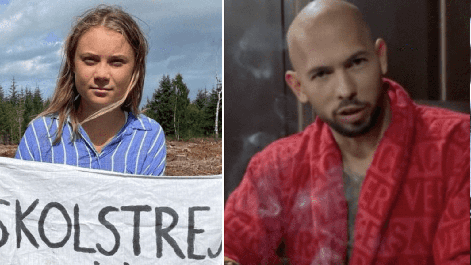Andrew Tate hits back after Greta Thunberg with cringe two-minute video