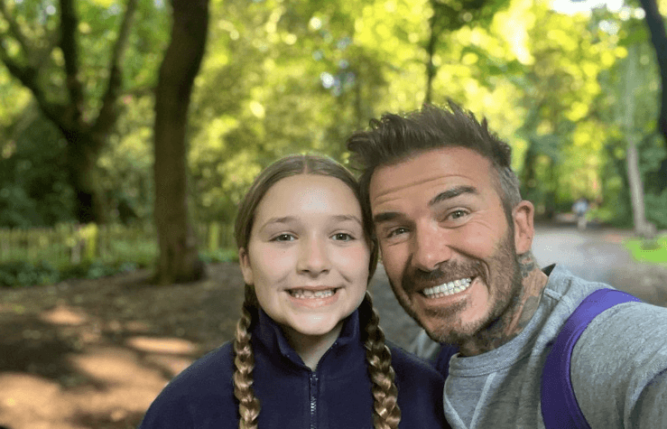 David Beckham snaps back at trolls who attacked him for kissing daughter Harper