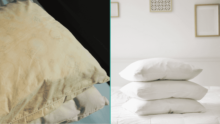 Say goodbye to yellow pillows and bedding with these simple cleaning hacks Say goodbye to yellow pillows and bedding with these simple cleaning hacks