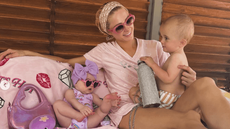 Paris Hilton highlights the importance of water safety after fans point out common armband mistake Paris Hilton highlights the importance of water safety after fans point out common armband mistake
