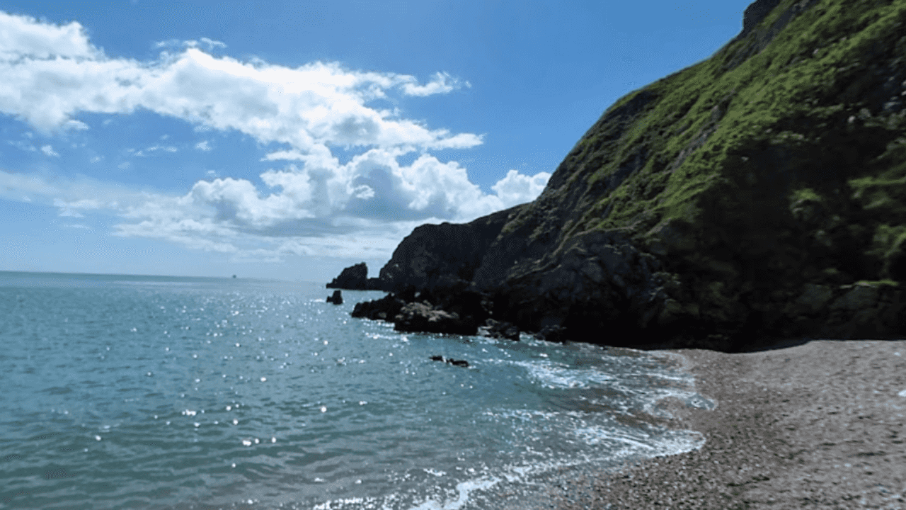 People just discovering tiny beach just minutes from Dublin city with crystal clear water