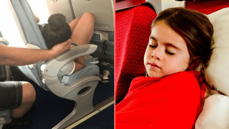 Man cradles daughter’s head for 45 minutes on flight so she can sleep Man cradles daughter’s head for 45 minutes on flight so she can sleep