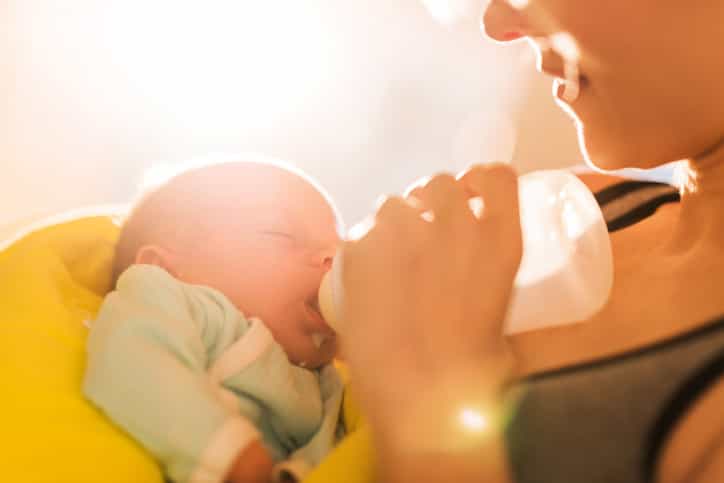 This helpful post shows exactly how much you need to feed a new baby