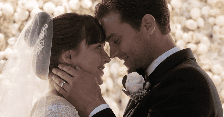 The designer details of Anastasia’s wedding dress in Fifty Shades The designer details of Anastasia’s wedding dress in Fifty Shades