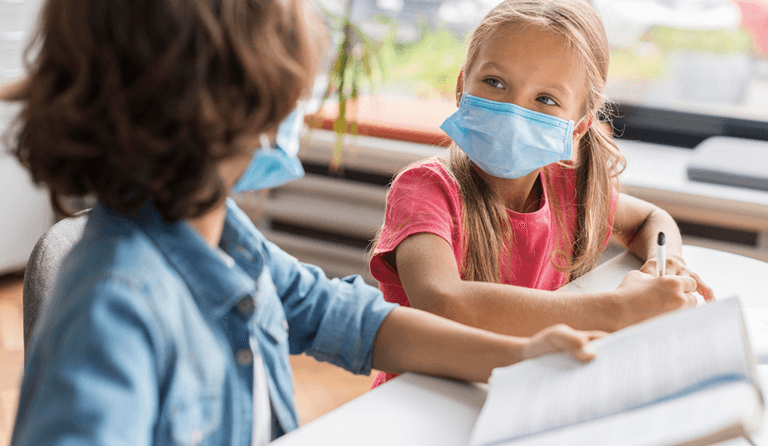 Masked-up kids may struggle to translate facial clues and body language Masked-up kids may struggle to translate facial clues and body language