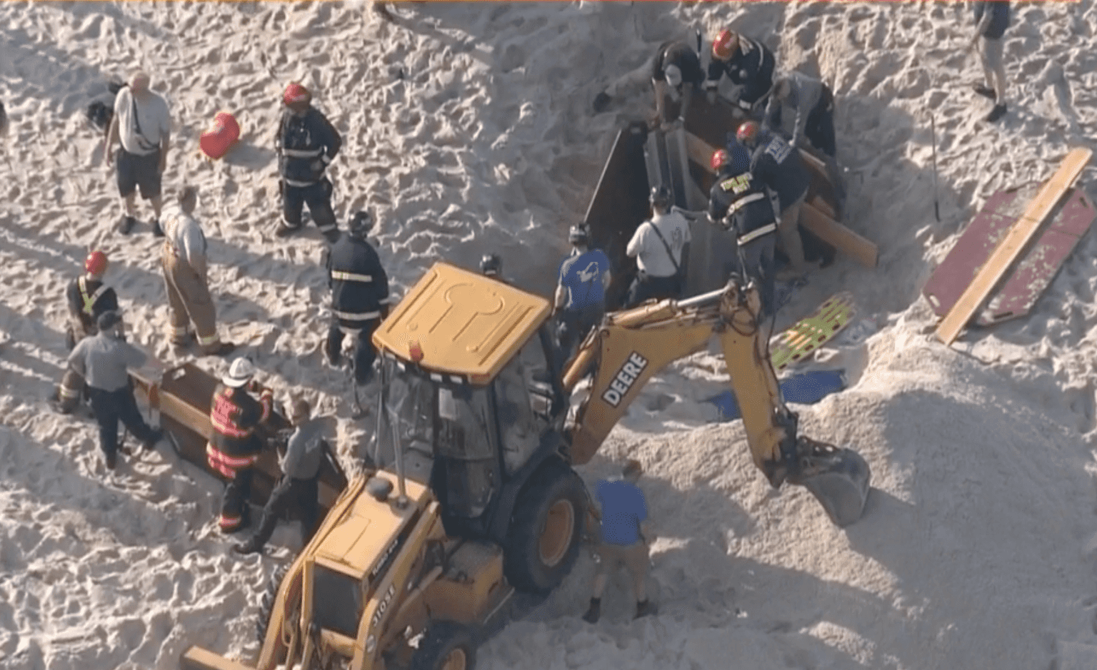 Teenager dies after hole he digged on the beach collapses