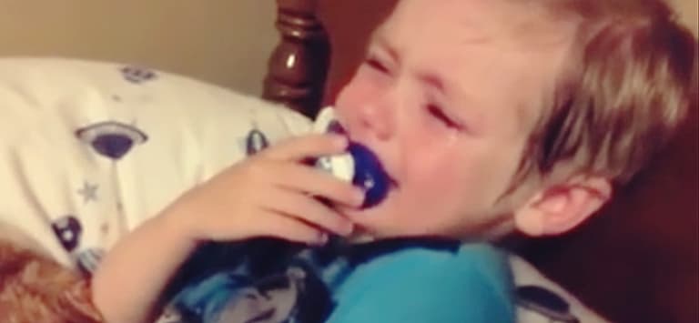 WATCH: Little boy is inconsolable… because Hillary Clinton is running for President