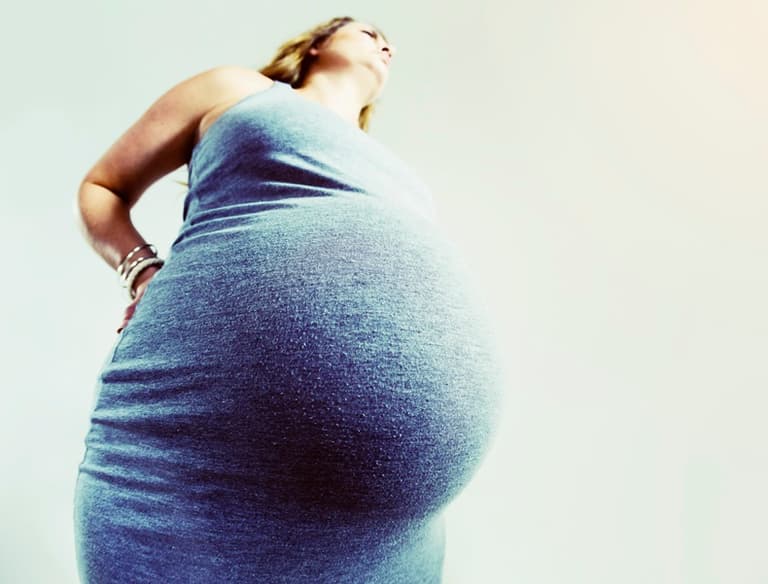 Mum grabs the breast of a woman who touched her baby bump ‘out of nowhere’