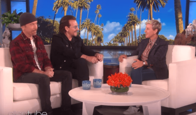 Bono admits on The Ellen Show that joining U2 saved his life Bono admits on The Ellen Show that joining U2 saved his life