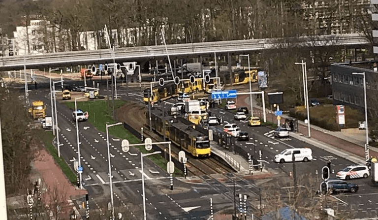 Several people injured after ‘man opens fire on tram’ in Dutch city of Utrecht