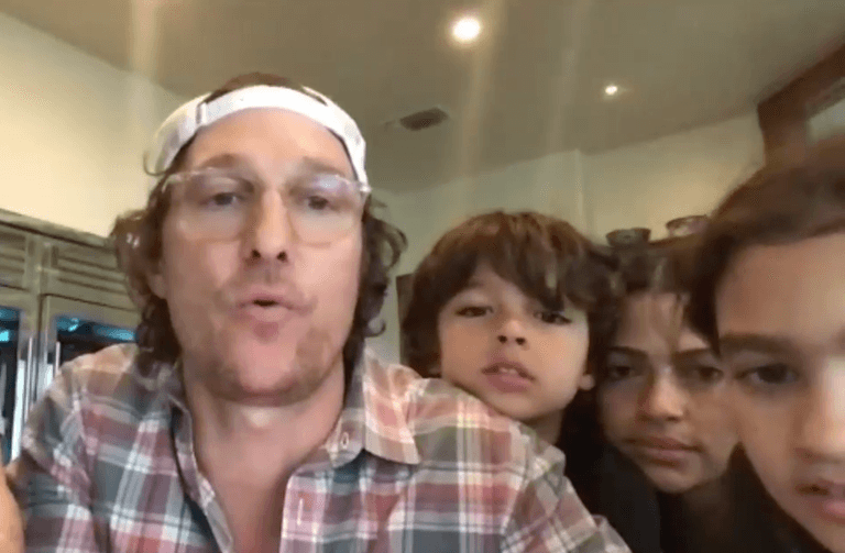 Matthew McConaughey and his family hosted a bingo night for senior citizens