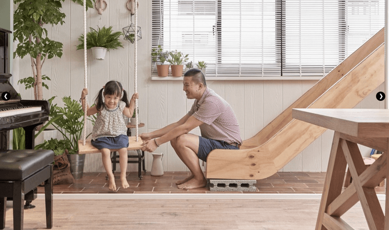 Swings, slides and a reading corner – how one family created a home perfect for play