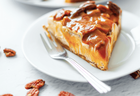 Gingerbread salted caramel pecan cheesecake is the Christmas Day dessert we all deserve