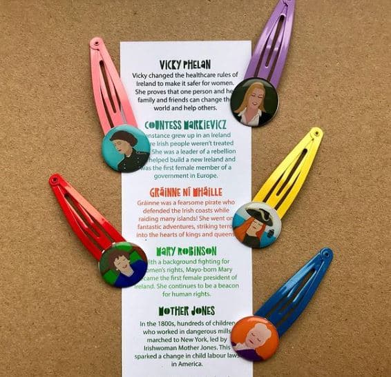 Cork business release ‘Mnawesome na hEireann’ hair clips featuring iconic Irish women