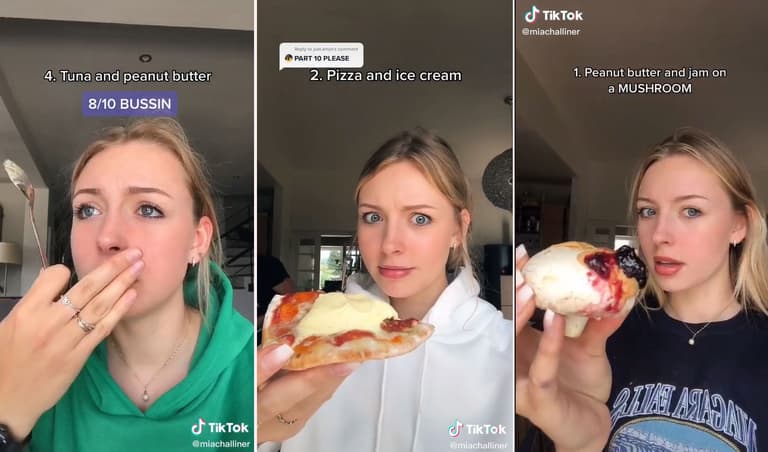 TikTok star tries out weird pregnancy cravings