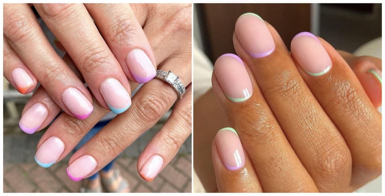 Rainbow tips are the latest nail trend – so bookmark these ideas for your next mani