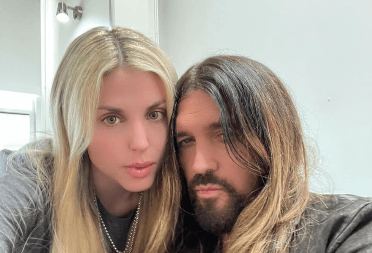 Billy Ray Cyrus met his 23 year old fiancée on the Hannah Montana set Billy Ray Cyrus met his 23 year old fiancée on the Hannah Montana set