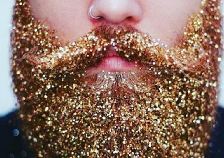 Behold the glitter beard: the fanciest party accessory of 2015 Behold the glitter beard: the fanciest party accessory of 2015