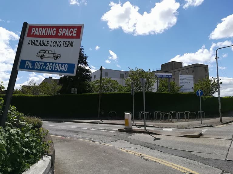 Why has it fallen to local residents to solve the parking problems at Crumlin hospital?