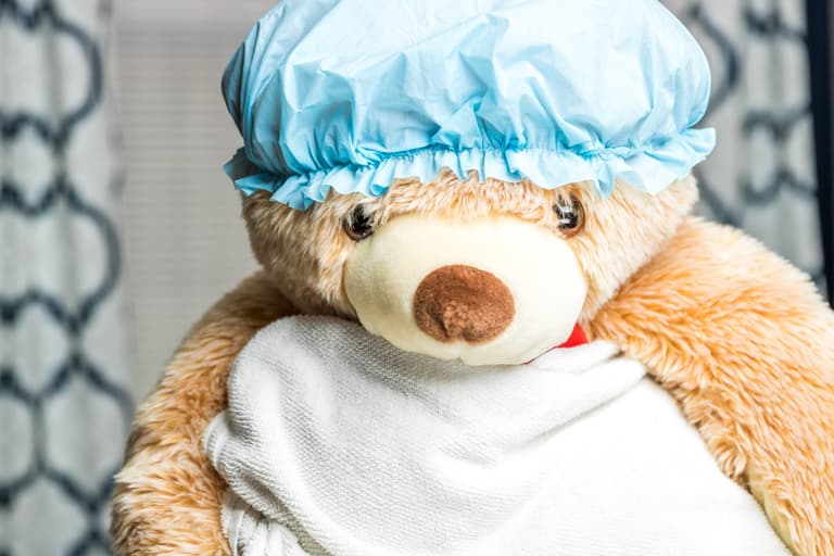 Musings: My daughter won’t shower without her teddy so this is what I’ve had to do Musings: My daughter won’t shower without her teddy so this is what I’ve had to do