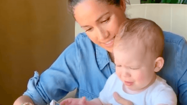 Archie Harrison has made his podcast debut – and his little voice is too cute