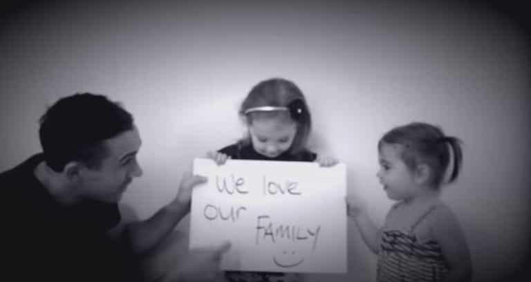 This dad got his daughters to help him propose to their mum in the cutest video This dad got his daughters to help him propose to their mum in the cutest video