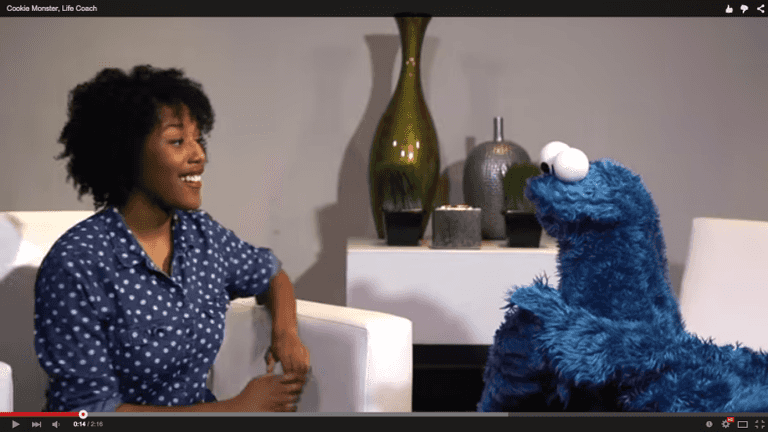 WATCH: Cookie monster has the answers to all of life’s problems… have a cookie! WATCH: Cookie monster has the answers to all of life’s problems… have a cookie!