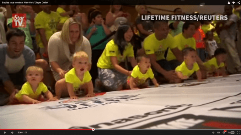 Baby “Diaper derby”: The Slowest two minutes in Sport Baby “Diaper derby”: The Slowest two minutes in Sport