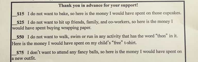 Hilariously honest school fundraiser letter goes viral Hilariously honest school fundraiser letter goes viral