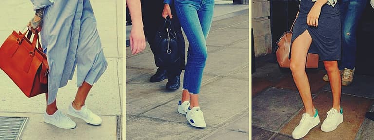 White sneakers to bring busy Mums from A to B in comfort White sneakers to bring busy Mums from A to B in comfort